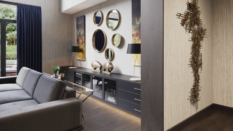 Richmond - Luxury Private Residence | Formal Lounge Bespoke Unit | Interior Designers